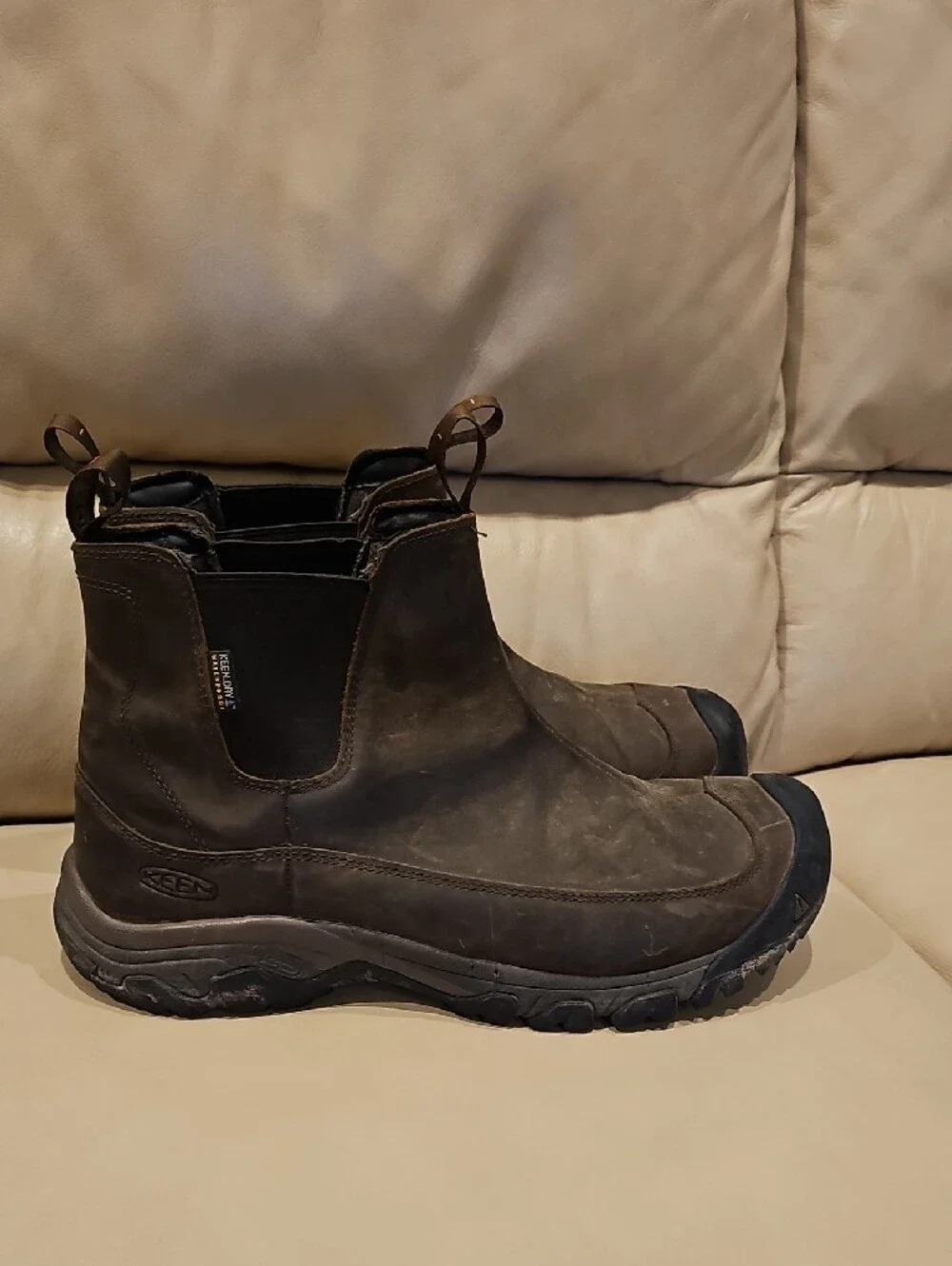 Keen Mens Brown Leather Chukka Pull-On Boots